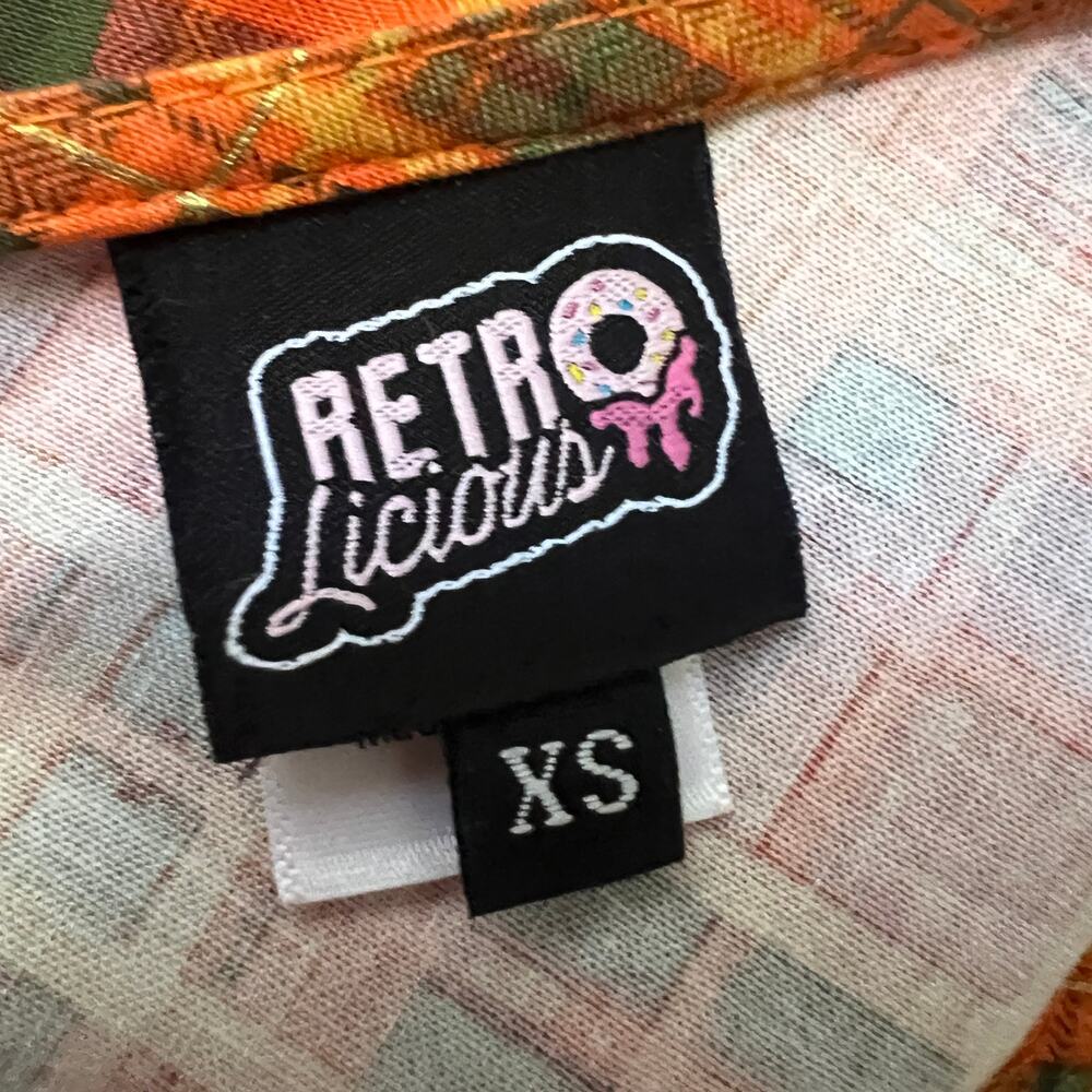 RETROLICIOUS Orange Plaid Greta Dress Size XS - Picture 10 of 12